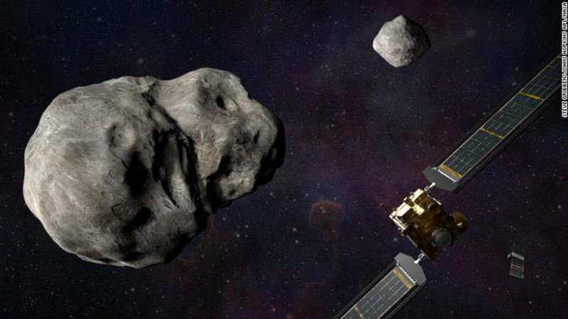 Imagem ilustrativa do asteroide gigante que deve passar próximo da Terra nesta terça-feira (18)