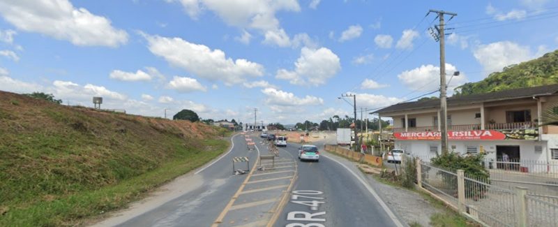 Trecho sofrer&aacute; interdi&ccedil;&atilde;o total e tr&acirc;nsito ser&aacute; desviado na BR-470 em Gaspar – Foto: Reprodu&ccedil;&atilde;o/Google Maps