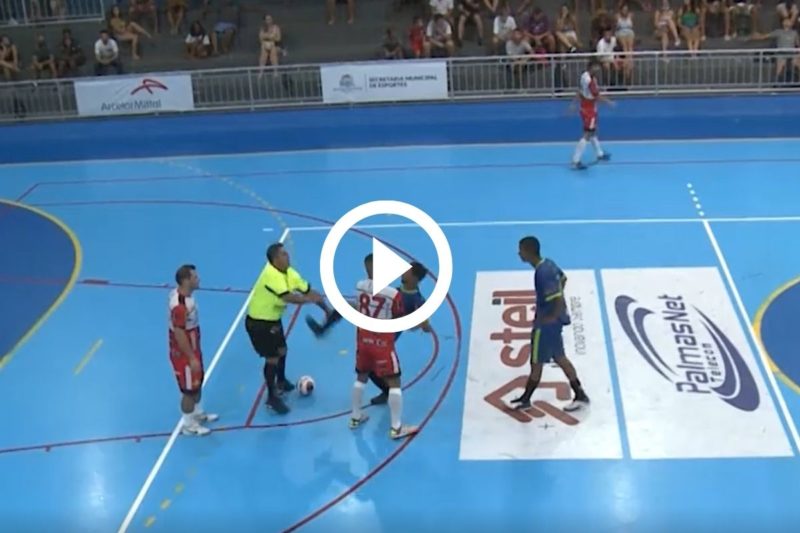 Briga aconteceu na noite de sexta-feira (22) durante campeonato de futsal – Foto: Reprodu&ccedil;&atilde;o/ND