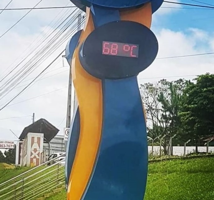 Em Joinville, termômetro registra temperatura altíssima nesta segunda-feira (17) &#8211; Foto: Reprodução les_eventos