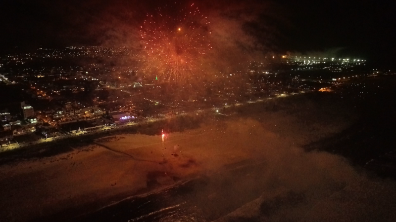 Show de fogos em Imbituba &#8211; Foto: Israel Costa/Divulgação/ND