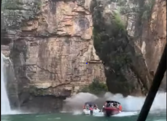 Tromba d’&aacute;gua teria causado queda da rocha na regi&atilde;o – Foto: Internet/Reprodu&ccedil;&atilde;o/ND