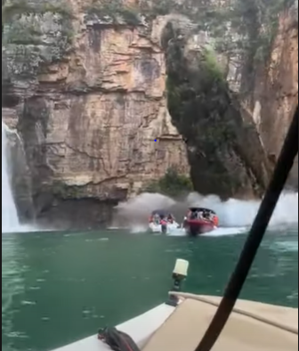 Tromba d’&aacute;gua teria causado queda da rocha na regi&atilde;o – Foto: Internet/Reprodu&ccedil;&atilde;o/ND