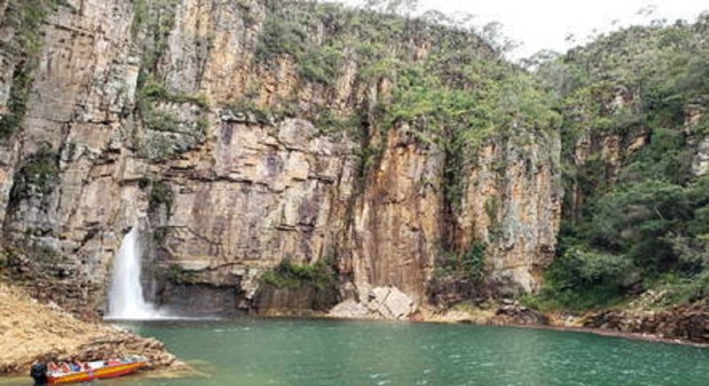 Trag&eacute;dia com queda de parte do c&acirc;nion em Capit&oacute;lio (MG) ocorreu no &uacute;ltimo s&aacute;bado (8) – Foto: CBMMG/ Divulga&ccedil;&atilde;o