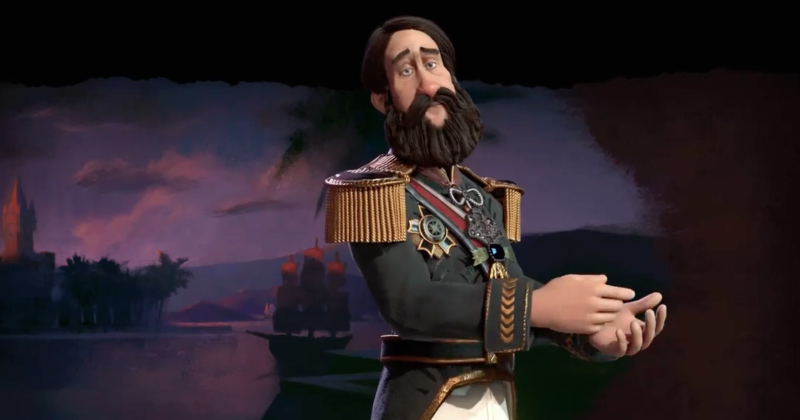 Em Civilization VI voc&ecirc; pode controlar a civiliza&ccedil;&atilde;o de diversas partes do mundo, inclusive a do Brasil, liderado por Dom Pedro II – Foto: Divulga&ccedil;&atilde;o