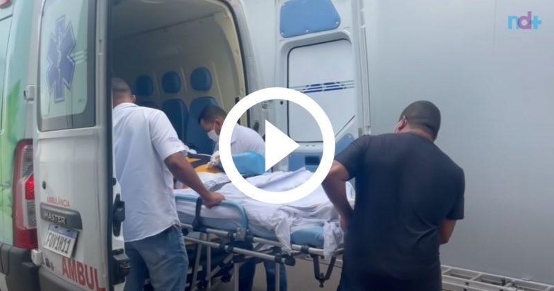 Aline mostrou os &uacute;ltimos momentos com a equipe do Hospital Regional de C&aacute;ceres – Foto: Reprodu&ccedil;&atilde;o/Internet