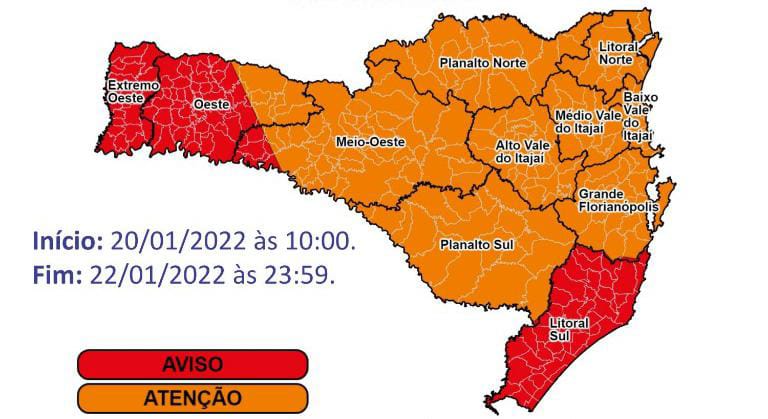 Onda de calor mantém temperaturas elevadas há cinco dias em Santa Catarina &#8211; Foto: Divulgação/Defesa Civil/ND