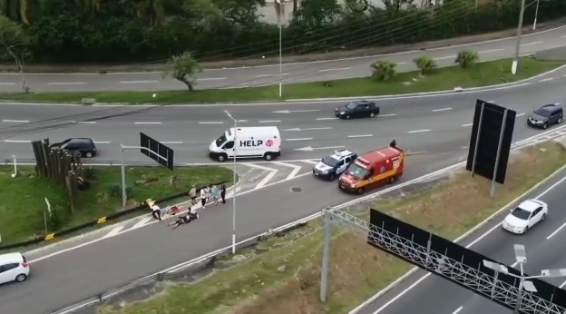 Imagens captadas por drones t&ecirc;m ajudado no atendimento de ocorr&ecirc;ncias em Florian&oacute;polis – Foto: Divulga&ccedil;&atilde;o/ND