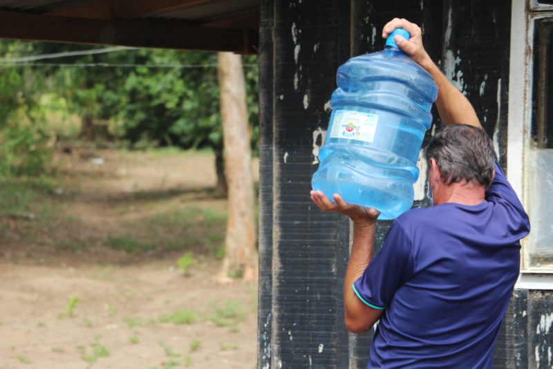 Em comunidades distantes do Centro, abastecimento de água também foi comprometido &#8211; Foto: Prefeitura de Canoinhas/Divulgação