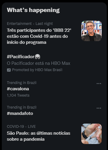 imagem do twitter com a #mandafoto