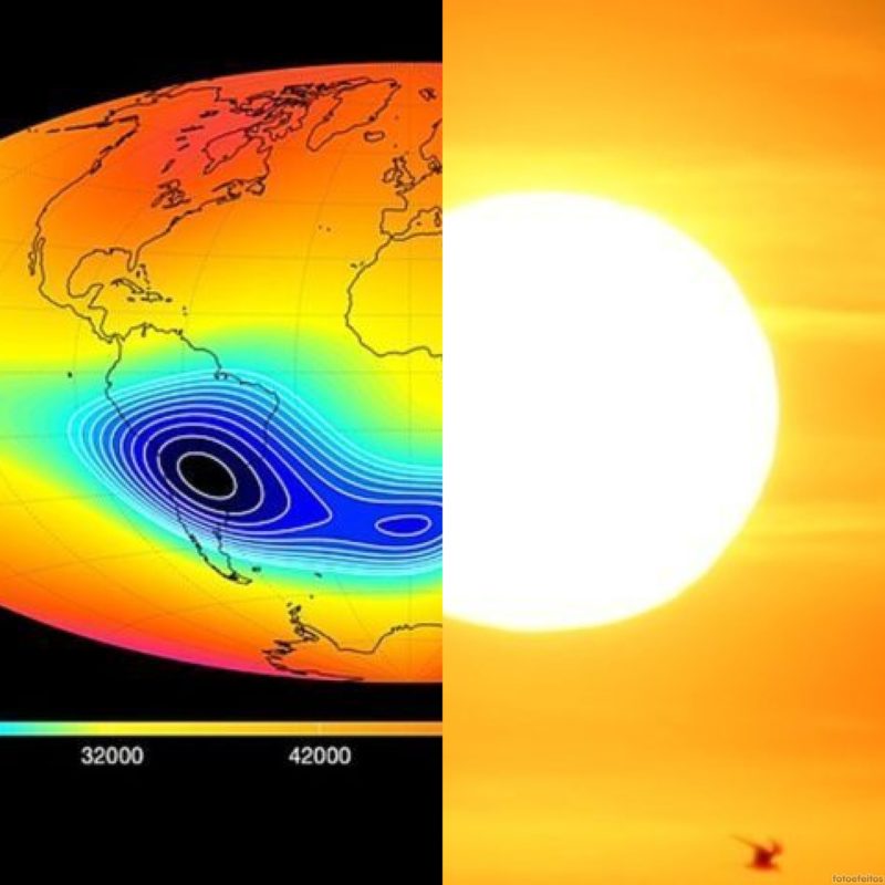 Falha no campo magn&eacute;tico est&aacute; sobre Santa Catarina e intriga cientistas – Foto: Esa/Reprodu&ccedil;&atilde;o/ND