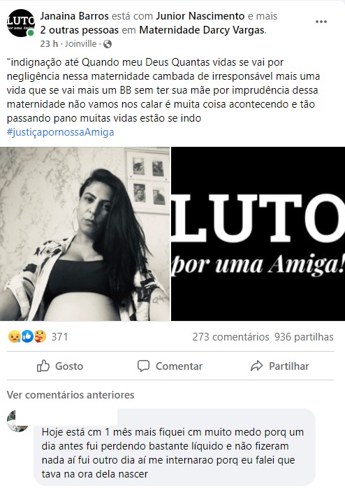 luto nas redes sociais pela morte de lilian