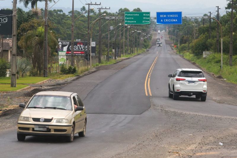 Revitalização da rodovia Jorge Lacerda deve ser concluída em maio – Foto: Julio Cavalheiro/Secom/Divulgação ND