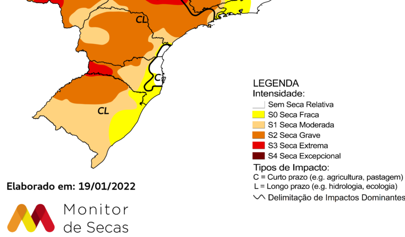 O Monitor de Secas &eacute; um processo de acompanhamento de severidade das secas no Brasil com base em indicadores clim&aacute;ticos. – Foto: Monitor de Secas do Brasil/Divulga&ccedil;&atilde;o/ND