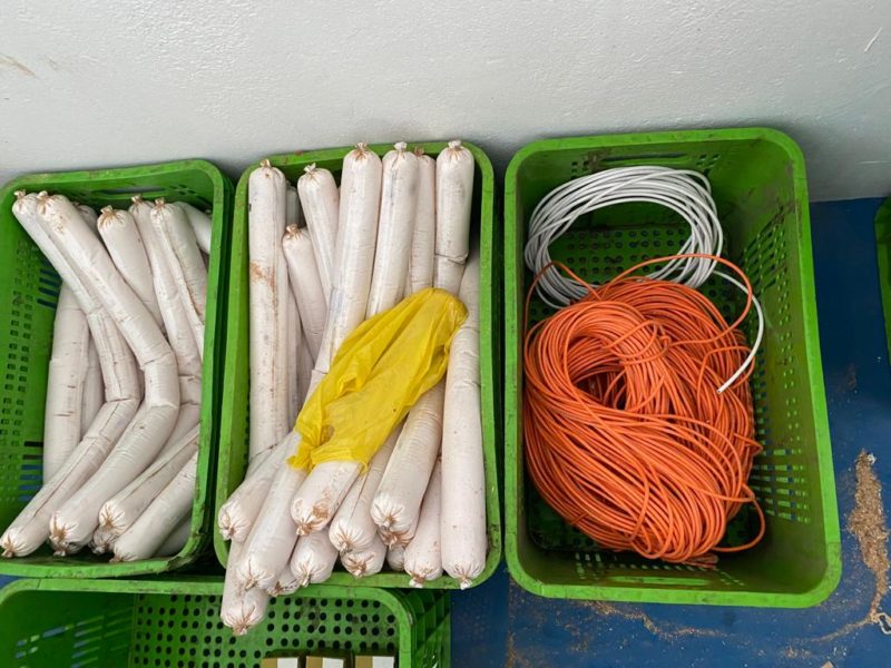 Grande quantidade de explosivos foi apreendida – Foto: PC/Divulga&ccedil;&atilde;o