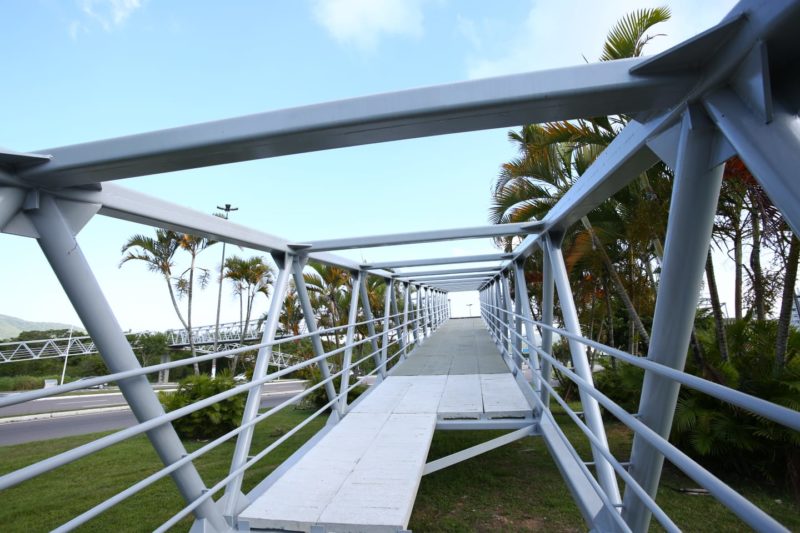 Com risco de &lsquo;acidentes&rsquo;, passarela do CIC passa por nova vistoria em Florian&oacute;polis – Foto: Leonardo Sousa/Divulga&ccedil;&atilde;o/ND