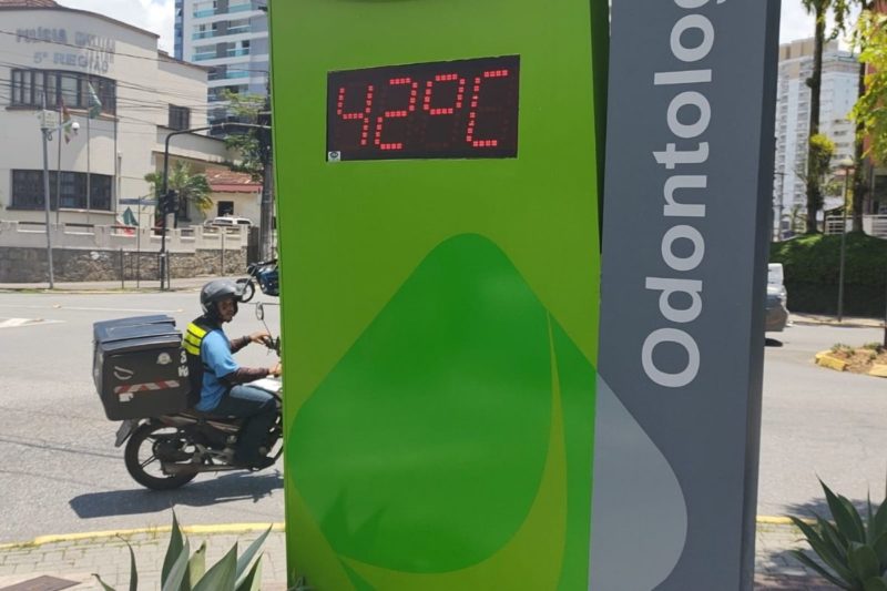 Termômetro registra temperatura de 42º C em Joinville &#8211; Foto: Adriano Mendes/NDTV/ND