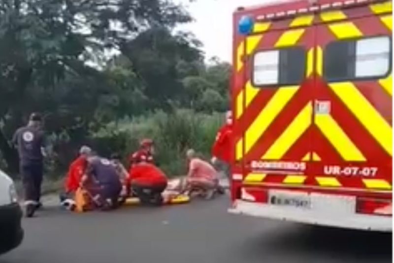 Segundo os bombeiros, a vítima que foi socorrida em estado mais grave conduzia a moto &#8211; Foto: Internet/Divulgação/ND