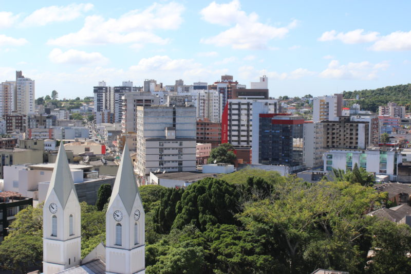 Foto aérea do Centro de Criciúma