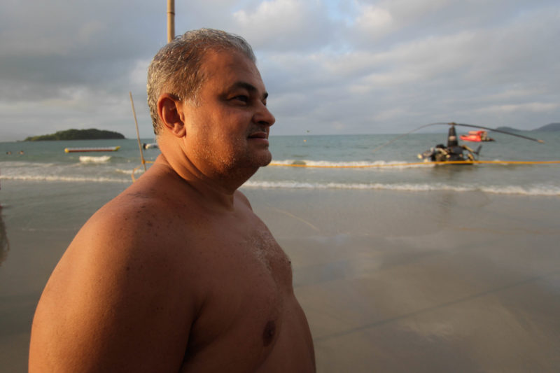 Luiz Fernando Nascimento, turista e natural do Mato Grosso, ajudou a resgatar as v&iacute;timas – Foto: Leo Munhoz/ND