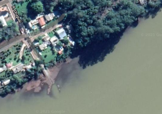 Corpo foi encontrado às margens do rio Uruguai, em Palmitos &#8211; Foto: Reprodução/ND