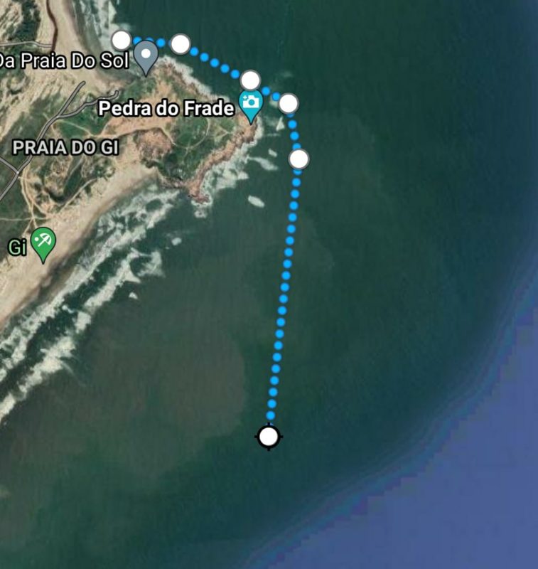 Ponto onde o surfista foi encontrado – Foto: Divulga&ccedil;&atilde;o/CBM/ND