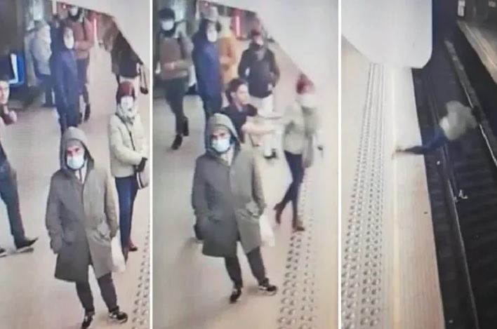 mulher foi empurrada nos trilhos do metrô