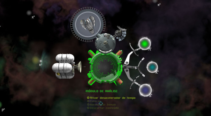 Em Sprace Game voc&ecirc; pode aprender sobre part&iacute;culas subat&ocirc;micas enquanto as captura para concluir miss&otilde;es – Foto: Divulga&ccedil;&atilde;o