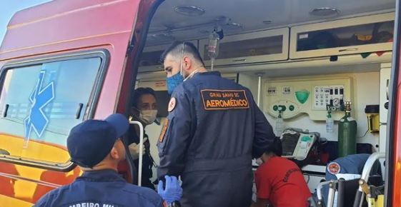 Crian&ccedil;a precisou ser reanimada ap&oacute;s engolir um apito em Navegantes – Foto: CBMSC/Divulga&ccedil;&atilde;o/ND