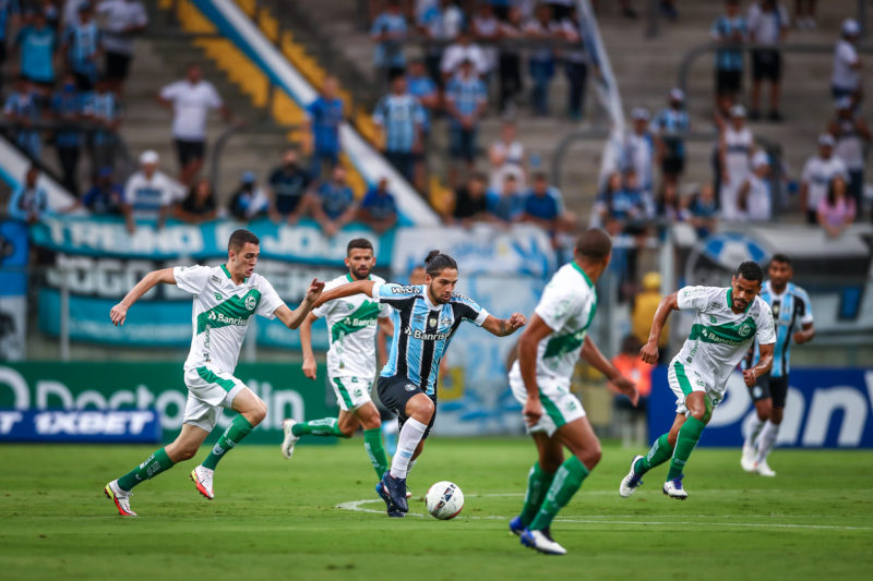 Grêmio jogou mal e teve que buscar o empate contra o Juventude. - Foto: Lucas Uebel/Gremio FBPA
