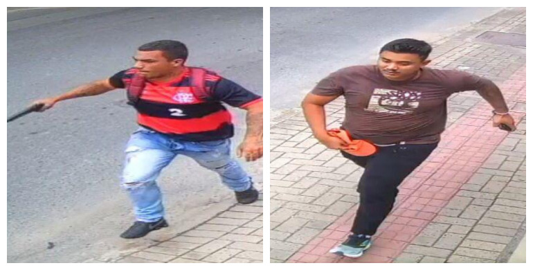 assaltantes que invadiram a empresa