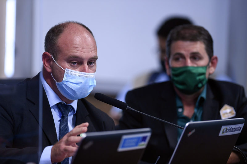 Dirigentes da Chapecoense dizem &agrave; CPI que o clube &eacute; v&iacute;tima, n&atilde;o culpado &mdash; Foto: Edilson Rodrigues/Ag&ecirc;ncia Senado/ND