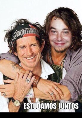 Miltinho Cunha e Keith Richard rendeu piada. Foto: Montanha