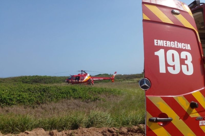 Adolescente teve parada cardiorrespirat&oacute;ria e foi levado ao hospital – Foto: CBM/Divulga&ccedil;&atilde;o