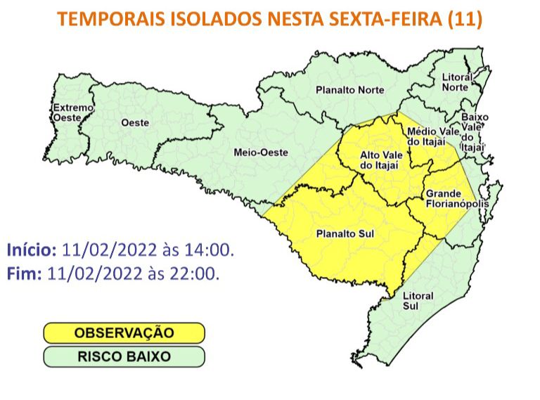 Temporais s&atilde;o esperados ao longo desta sexta, diz Defesa Civil – Foto: Defesa Civil/Divulga&ccedil;&atilde;o/ND