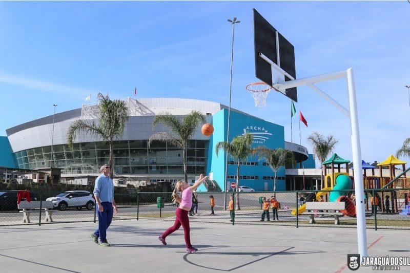 O Parque Arena foi o presente de anivers&aacute;rio que Jaragu&aacute; do Sul deu para os moradores em 2019 – Foto: Prefeitura Municipal de Jaragu&aacute; do Sul/Divulga&ccedil;&atilde;o
