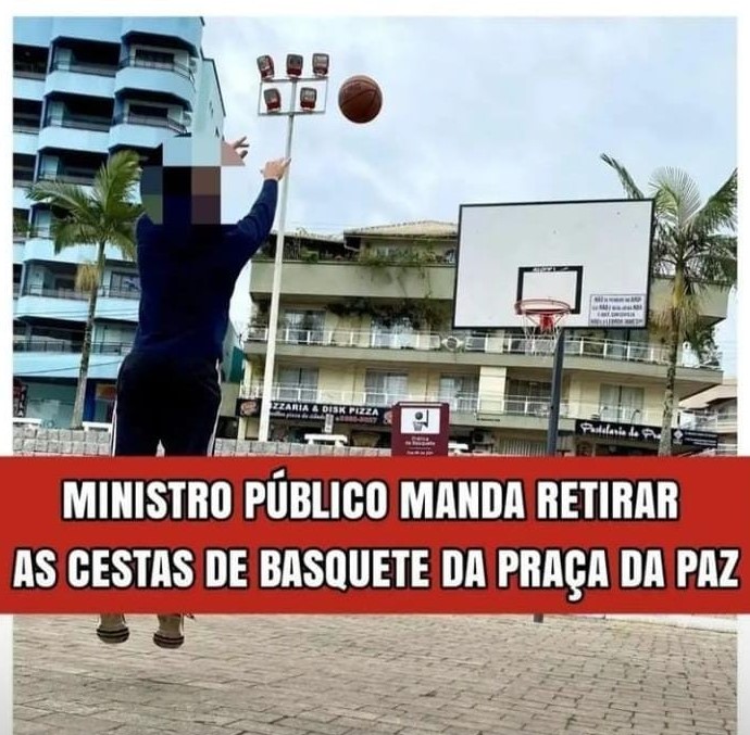 Indigna&ccedil;&atilde;o dos praticantes de basquete em Itapema. – Foto: Clubedobasquetepodcast/divulga&ccedil;&atilde;o/ND