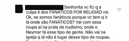 Coment&aacute;rio na internet – Foto: Internet/Reprodu&ccedil;&atilde;o/ND