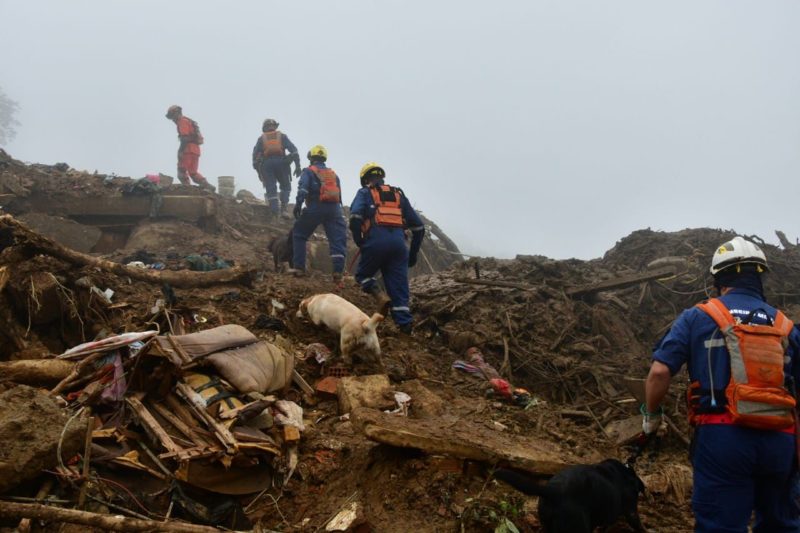 Equipe chegou ao Rio de Janeiro neste s&aacute;bado e j&aacute; fez reconhecimento do local – Foto: CBMSC/Divulga&ccedil;&atilde;o/ND