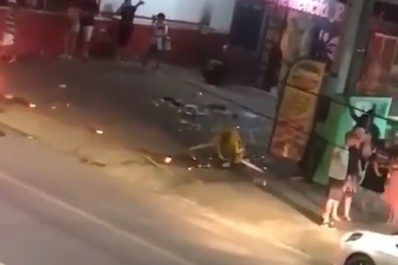 Briga entre torcidas aconteceu na noite de domingo (20), na zona Leste de Joinville – Foto: Reprodu&ccedil;&atilde;o/Internet