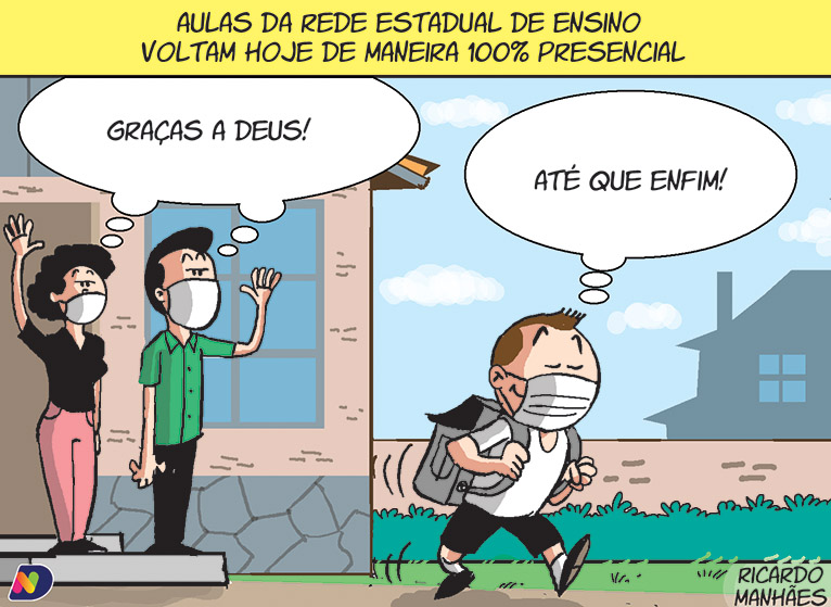 Confira a charge desta segunda-feira (7) – Foto: Ricardo Manh&atilde;es/ND