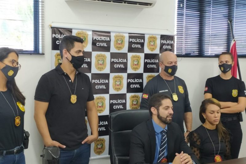 Pol&iacute;cia Civil de Joinville falou sobre o indiciamento de Airton Antonio Soligo – Foto: Ricardo Moreira/NDTV