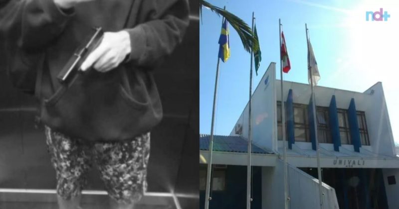 Suposta amea&ccedil;a de atentado em escola de Itaja&iacute; movimenta pol&iacute;cia – Foto: Reprodu&ccedil;&atilde;o/Internet e Univali