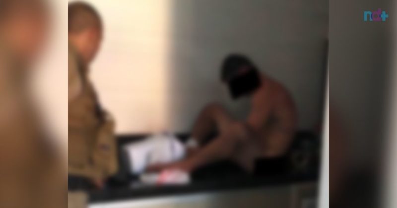 Fam&iacute;lia acorda e encontra pelad&atilde;o dormindo na pia em Porto Belo – Foto: Reprodu&ccedil;&atilde;o/Internet/ND