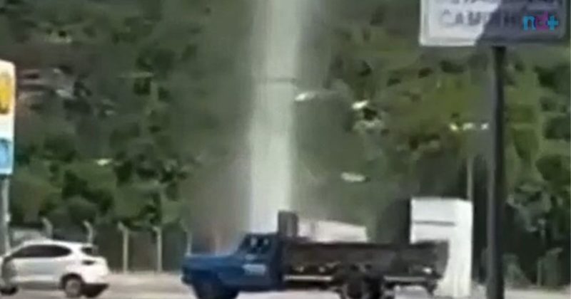 Redemoinhos foram registrados por moradores de Api&uacute;na e Blumenau nesta quarta-feira (16) – Foto: Reprodu&ccedil;&atilde;o/Internet/ND