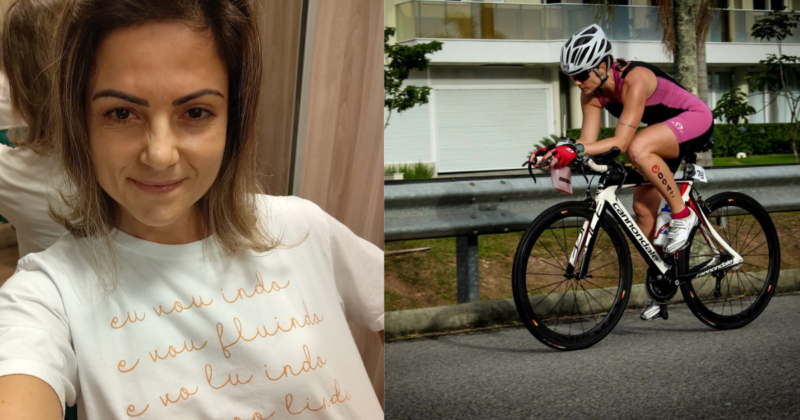 Triatleta Fabiana Leal morreu em tr&aacute;gico acidente na BR-101, em Tijucas – Foto: Reprodu&ccedil;&atilde;o/ND