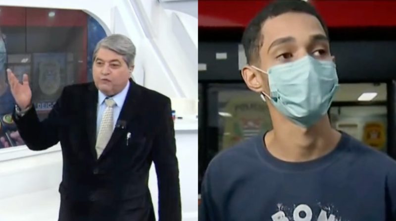 Datena discute com jovem suspeito de aplicar golpe em Neymar – Foto: Reprodu&ccedil;&atilde;o/Internet