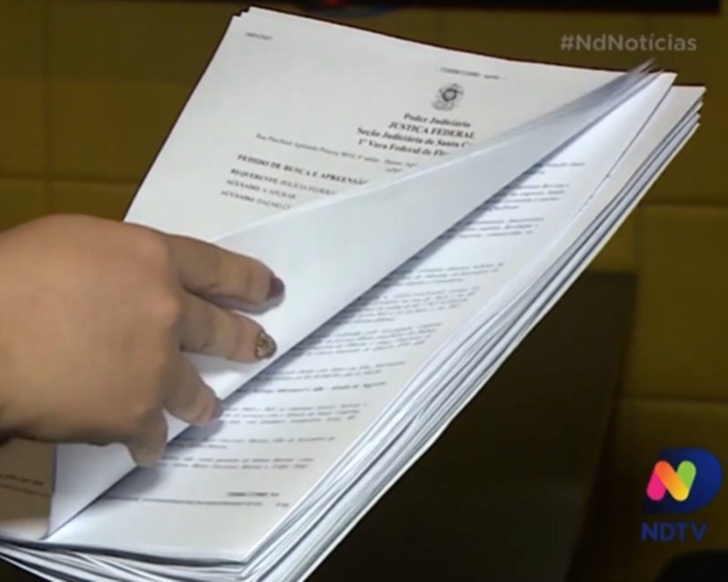Documentos da Justi&ccedil;a Federal sobre a Opera&ccedil;&atilde;o Hemorragia – Foto: NDTV