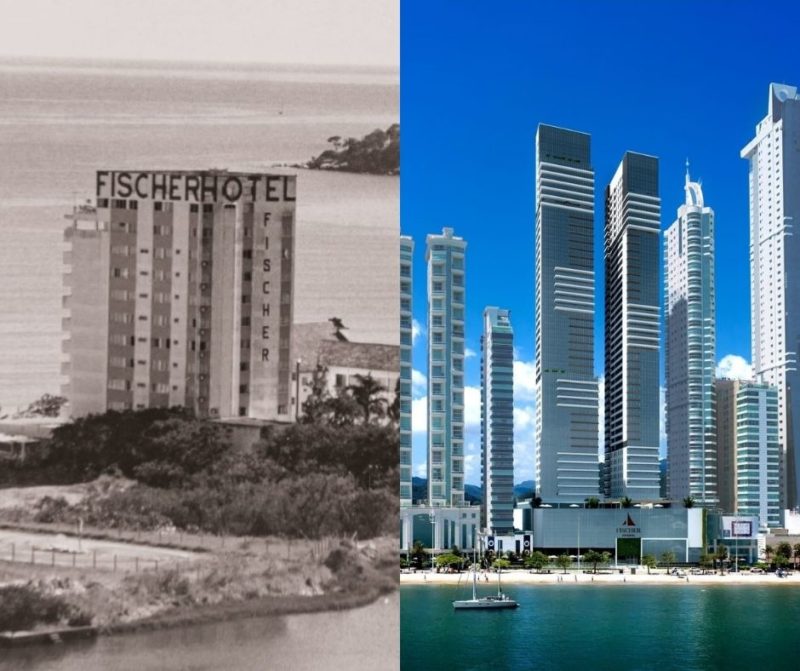 Hotel que hospedou presidentes em Balne&aacute;rio Cambori&uacute; vai dar lugar a pr&eacute;dio de luxo – Foto: Acervo hist&oacute;rico de Balne&aacute;rio Cambori&uacute;/Procave/Divulga&ccedil;&atilde;o/ND