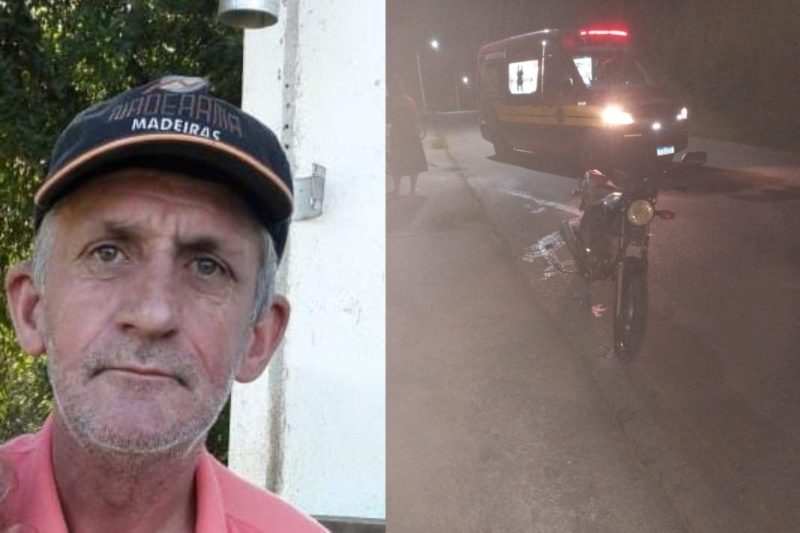 Moto de Jorge Kollross bateu em poste na noite de s&aacute;bado (12), no bairro Serra Alta – Foto: Divulga&ccedil;&atilde;o/ND